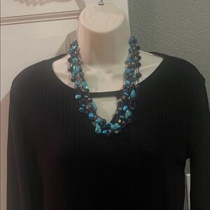 Multi strand beaded necklace